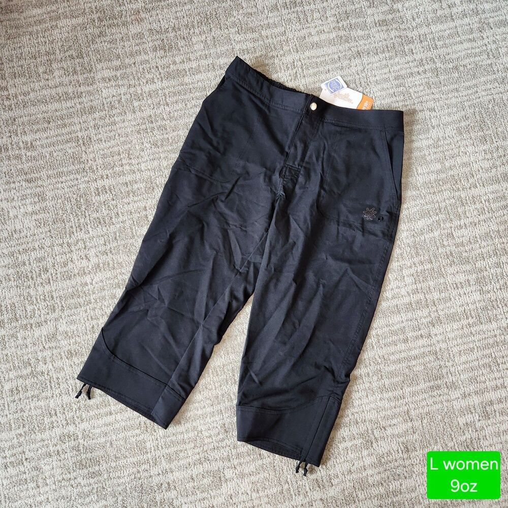 UV SKINZ Women’s UPF 50+ Beach Capris black size L
